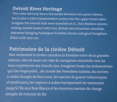 Detroit River Heritage Marker image. Click for full size.