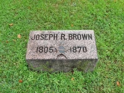 Joseph R. Brown Grave Stone image. Click for full size.