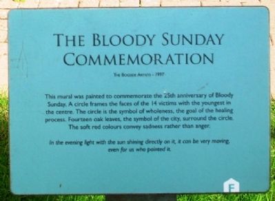 The Bloody Sunday Commemoration Marker image. Click for full size.