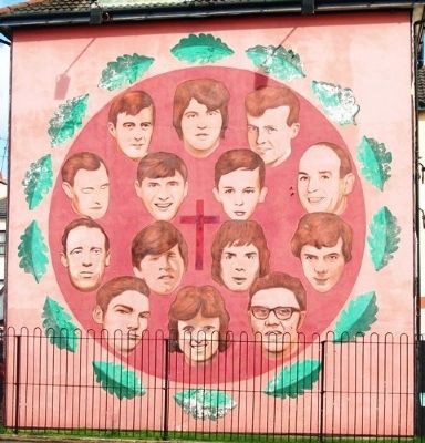 The Bloody Sunday Commemoration Mural. Click for full size. The Bloody Sunday Commemoration Mural image. Click for full size.