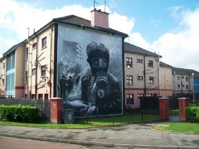 The Petrol Bomber Mural and Marker. Click for full size. The Petrol Bomber Mural and Marker image. Click for full size.