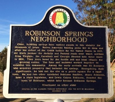 Robinson Springs Neighborhood Marker image. Click for full size.