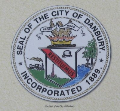 The Seal of the City of Danbury on the Marker. Click for full size. The Seal of the City of Danbury on the Marker image. Click for full size.