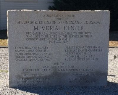 World War II Monument Center Marker image. Click for full size.
