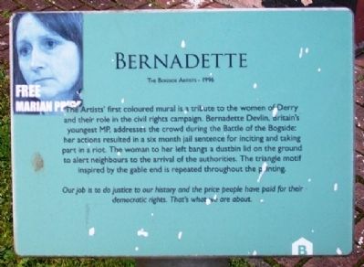 Bernadette Marker. Click for full size. Bernadette Marker image. Click for full size.