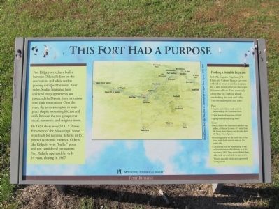This Fort Had a Purpose Marker image. Click for full size.