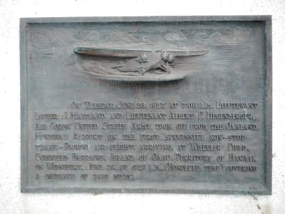 First Successful Non-stop Trans-Pacific Air Flight Marker. Click for full size. First Successful Non-stop Trans-Pacific Air Flight Marker image. Click for full size.