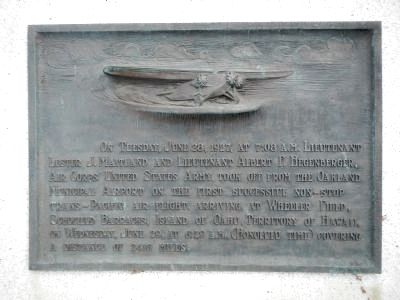 First Successful Non-stop Trans-Pacific Air Flight Marker image. Click for full size.