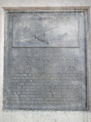 Australian Aviators Marker. Click for full size. Australian Aviators Marker image. Click for full size.