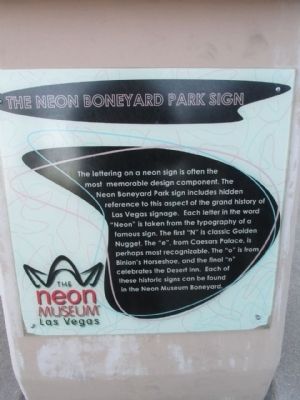 The Neon Boneyard Park Sign Marker image. Click for full size.