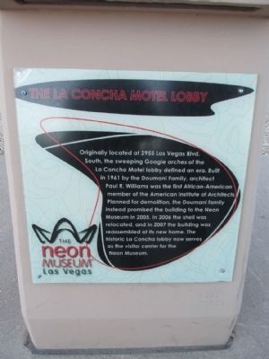 The La Concha Motel Lobby Marker image. Click for full size.