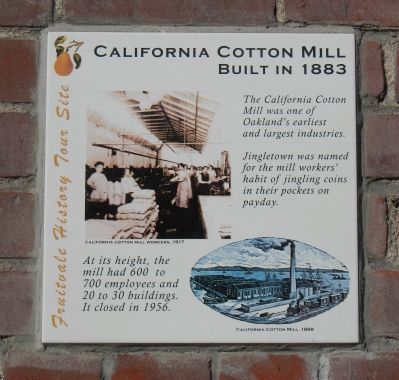 California Cotton Mill Marker. Click for full size. California Cotton Mill Marker image. Click for full size.