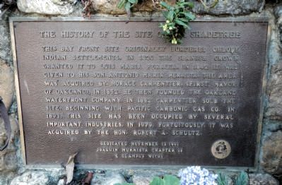 The History of the Site of the Shade Tree Marker. Click for full size. The History of the Site of the Shade Tree Marker image. Click for full size.