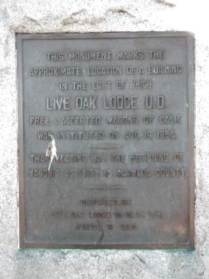 Live Oak Lodge U.D Marker. Click for full size. Live Oak Lodge U.D Marker image. Click for full size.