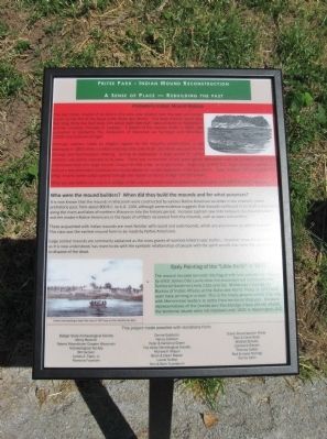Fritse Park - Indian Mound Reconstruction Marker. Click for full size. Fritse Park - Indian Mound Reconstruction Marker image. Click for full size.