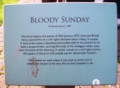 Bloody Sunday Marker. Click for full size. Bloody Sunday Marker image. Click for full size.