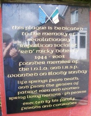 Micky Doherty Marker. Click for full size. Micky Doherty Marker image. Click for full size.