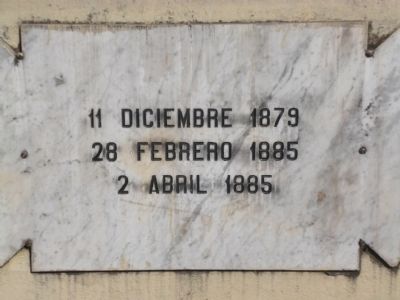 South side marker on the Justo Rufino Barrios statue.. Click for full size. South side marker on the Justo Rufino Barrios statue. image. Click for full size.