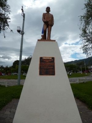 Three Decades of Alberto Masferrer University Marker and statue. Click for full size. Three Decades of Alberto Masferrer University Marker and statue image. Click for full size.