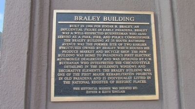 Braley Building Marker image. Click for full size.