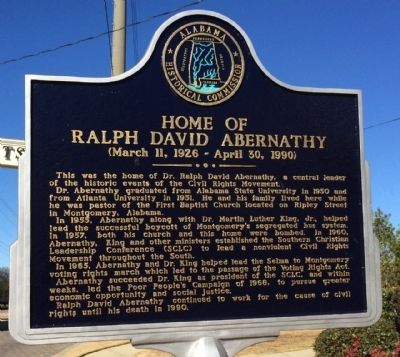 Home of Ralph David Abernathy Marker image. Click for full size.
