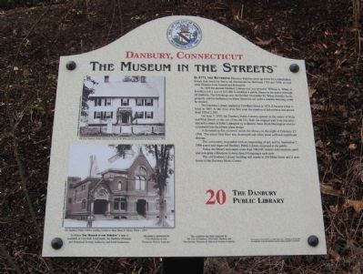 The Danbury Public Library Marker image. Click for full size.