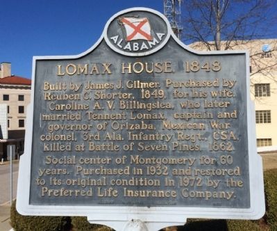 Lomax House, 1848 Marker. Click for full size. Lomax House, 1848 Marker image. Click for full size.