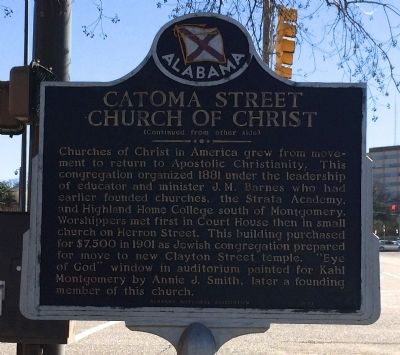 Catoma Street Church of Christ Marker image. Click for full size.