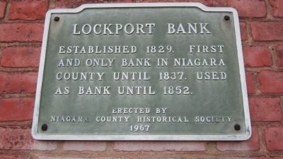 Lockport Bank Marker. Click for full size. Lockport Bank Marker image. Click for full size.