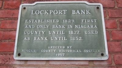 Lockport Bank Marker image. Click for full size.