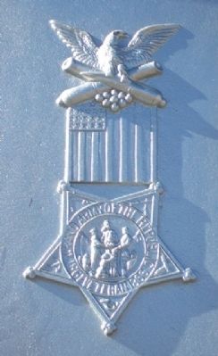 Civil War Memorial G.A.R. Emblem image. Click for full size.