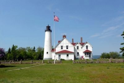 Point Iroquois Lighthouse image. Click for full size.