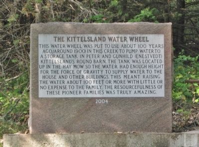The Kittelsland Water Wheel Marker image. Click for full size.