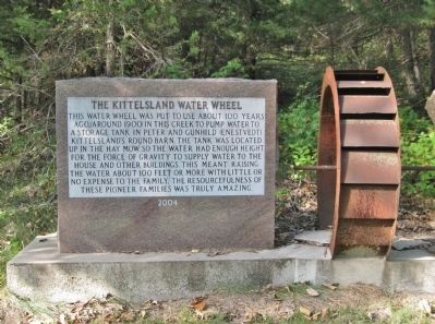 The Kittelsland Water Wheel and Marker. Click for full size. The Kittelsland Water Wheel and Marker image. Click for full size.