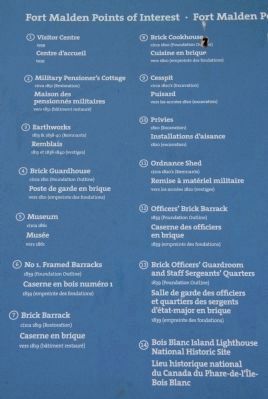 Fort Malden Points of Interest Marker. Click for full size. Fort Malden Points of Interest Marker image. Click for full size.