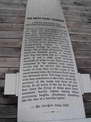 The West Point Foundry Marker. Click for full size. The West Point Foundry Marker image. Click for full size.