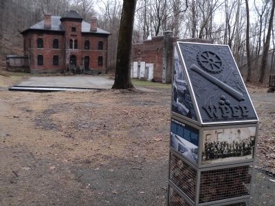 Marker in the West Point Foundry Preserve. Click for full size. Marker in the West Point Foundry Preserve image. Click for full size.