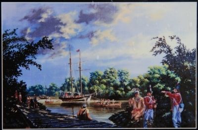 British Army River Crossing to Dolsen's Landing Marker. Click for full size. British Army River Crossing to Dolsen's Landing Marker image. Click for full size.