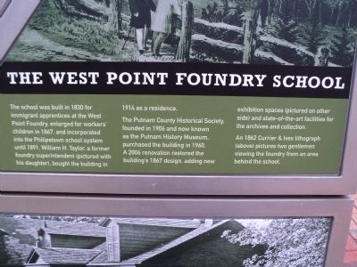 The West Point Foundry School Marker. Click for full size. The West Point Foundry School Marker image. Click for full size.