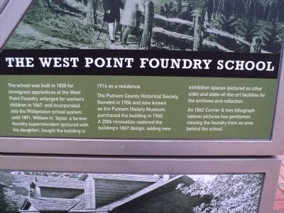 The West Point Foundry School	 Marker image. Click for full size.