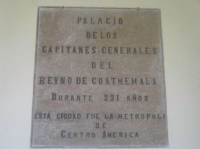Palace of the Captaincy General Marker image. Click for full size.