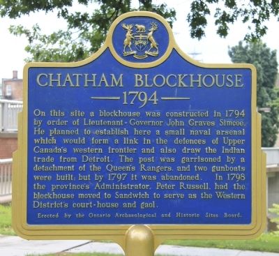 Chatham Blockhouse Marker image. Click for full size.