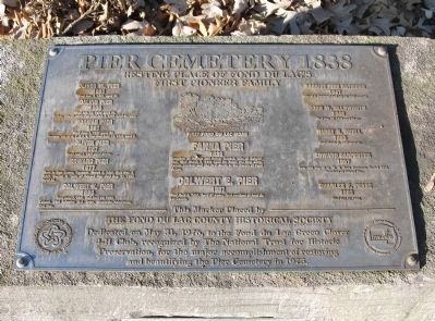 Pier Cemetery 1838 Marker. Click for full size. Pier Cemetery 1838 Marker image. Click for full size.