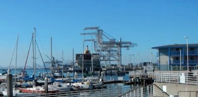 Port of Oakland Marine Terminal in the background image. Click for full size.