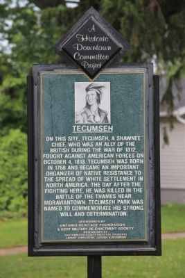 Tecumseh Marker image. Click for full size.
