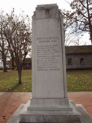 John Gill Weisiger Memorial Park Monument image. Click for full size.