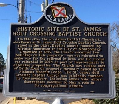 Historic Site of St. James Holt Crossing Baptist Church Marker image. Click for full size.