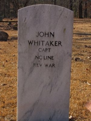 John Whitaker grave marker. Click for full size. John Whitaker grave marker image. Click for full size.