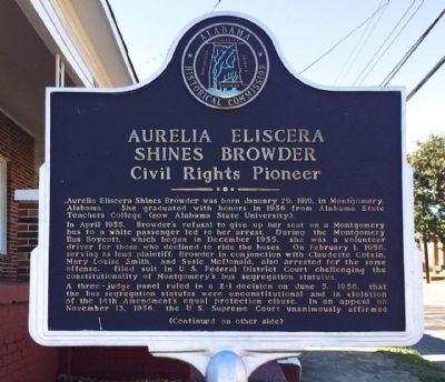 Aurelia Eliscera Shines Browder Marker image. Click for full size.