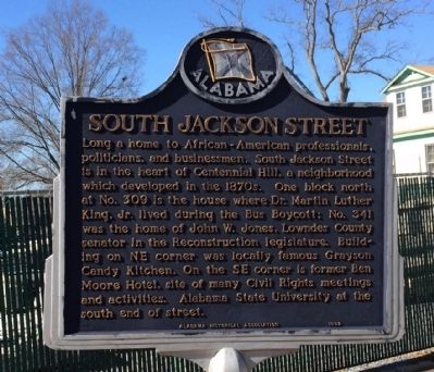 South Jackson Street Marker image. Click for full size.